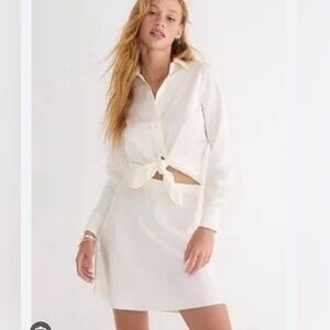 J. Crew Elegant White Mini Skirt